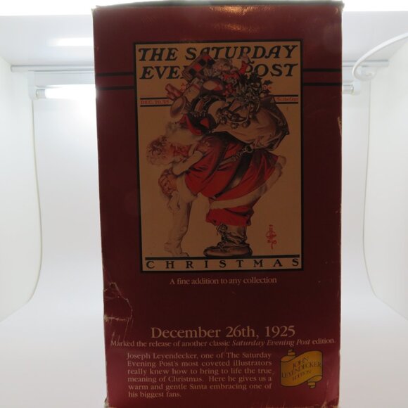 Christmas Santa Figurine Vintage Saturday Evening Post Embracing Hug Child Gifts - Picture 15 of 16